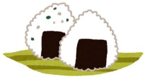 おにぎりが2つ並んだイラスト
